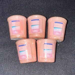 5 NEW Yankee Candle Pink Sands Votive